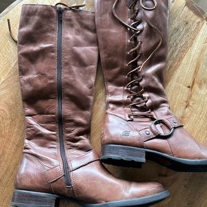 Born brown leather boots